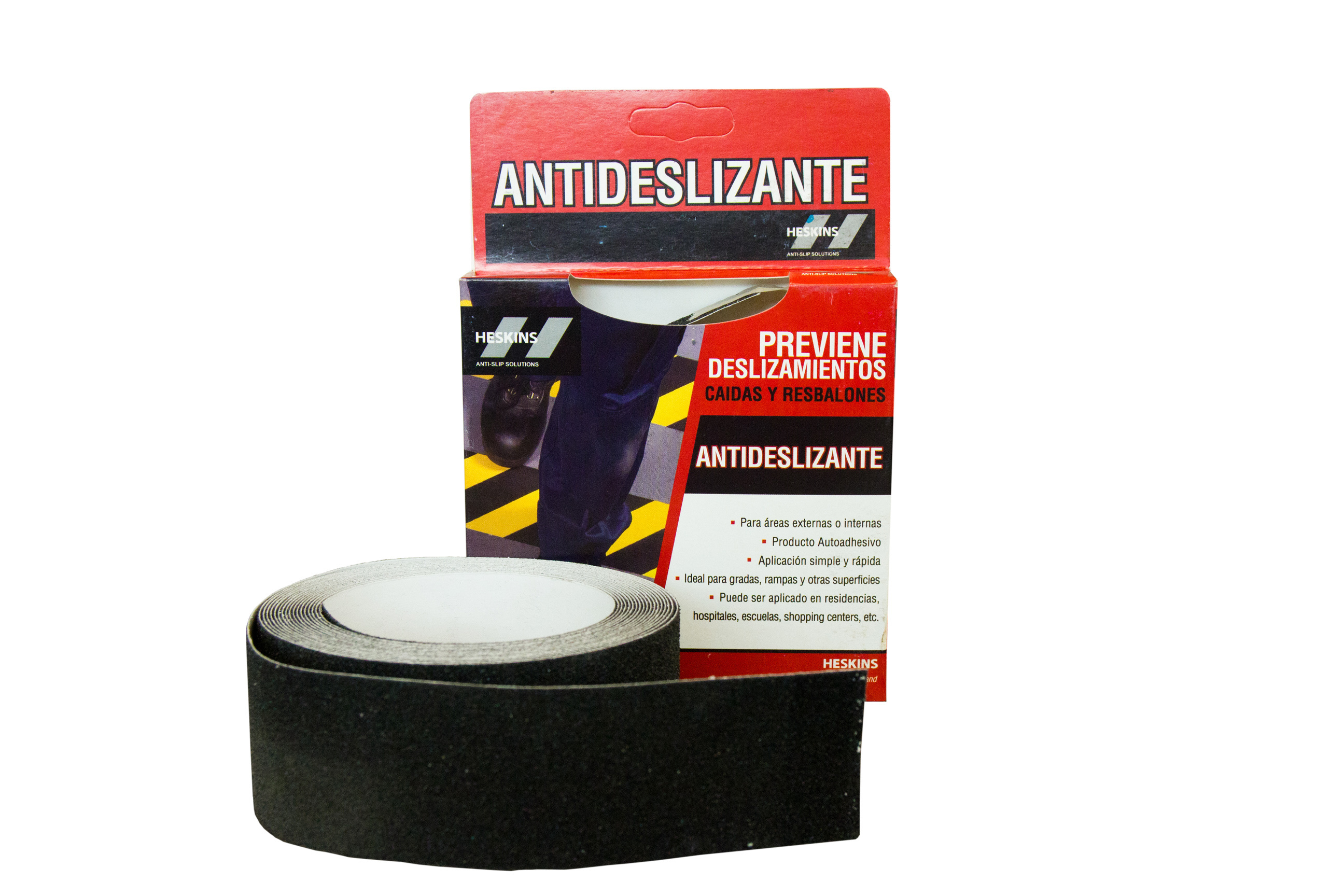 Cinta Antideslizante Bicolor 48 Mm X 5 M Amarillo Y Negro